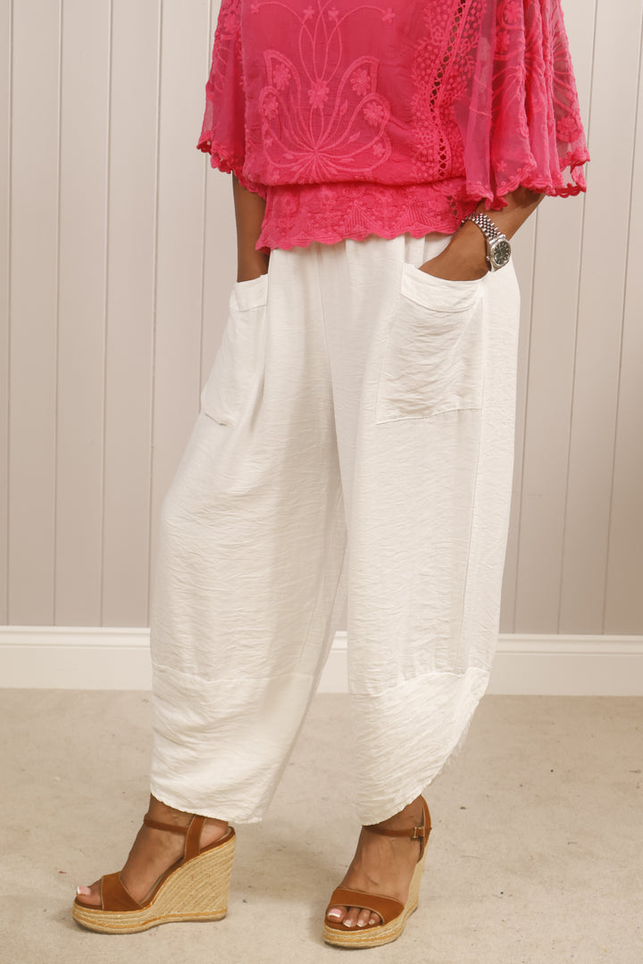 Tahlia Tulip Trousers White