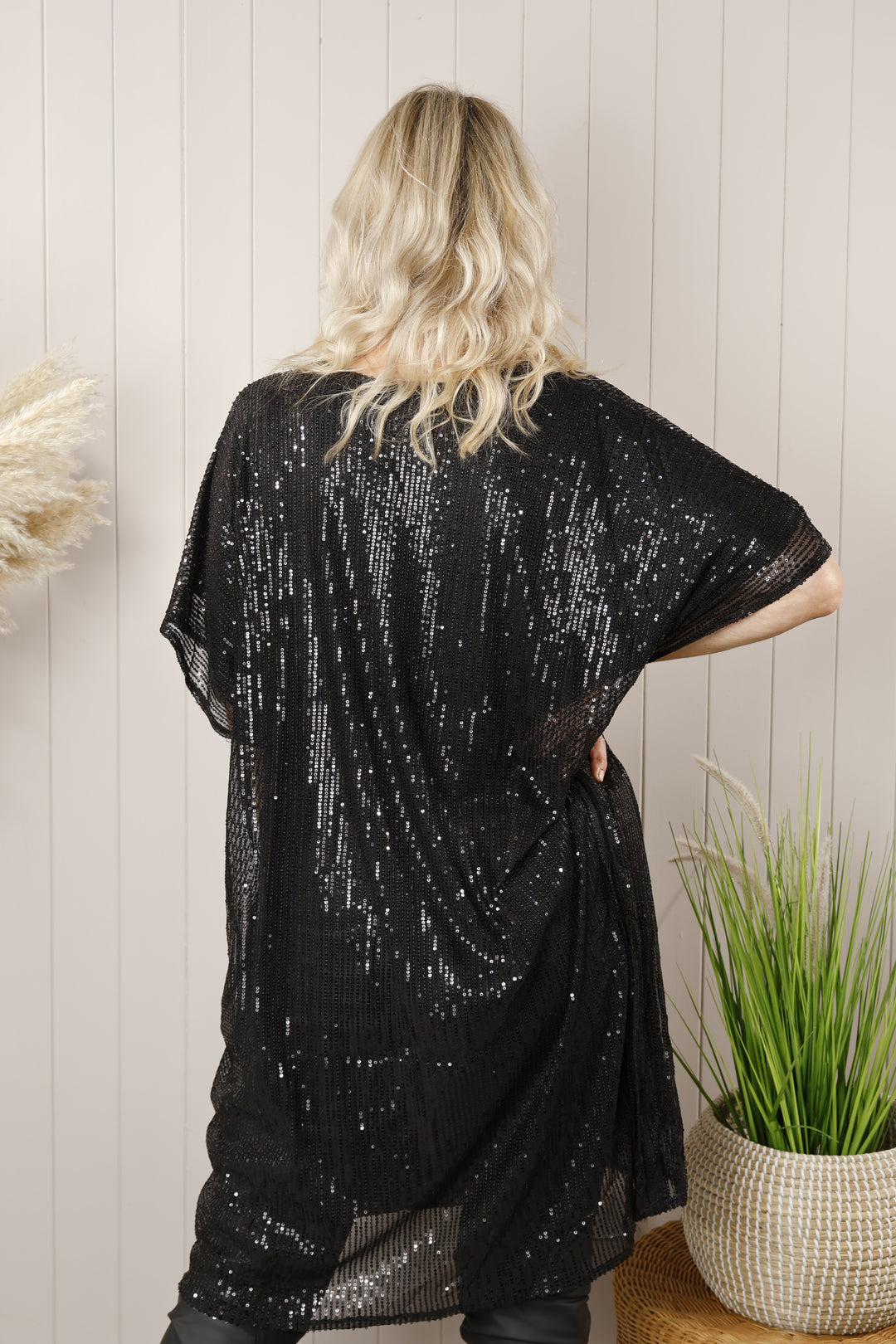 Sequin Tunic Black