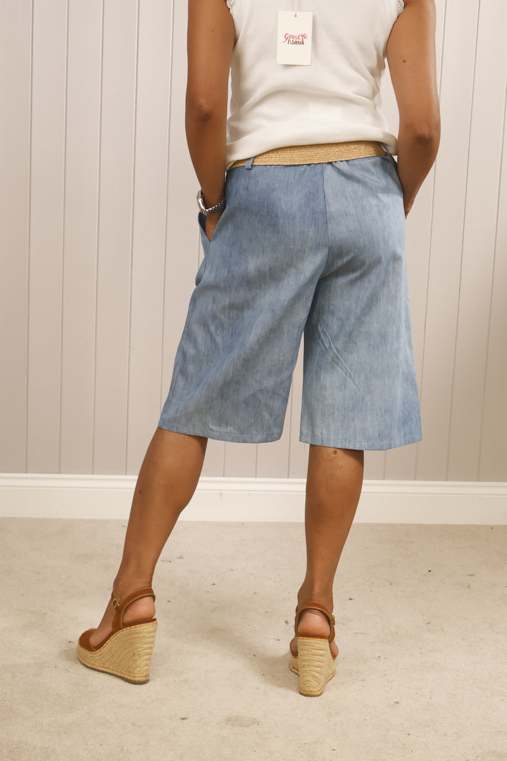 Bexley Belted Shorts Denim