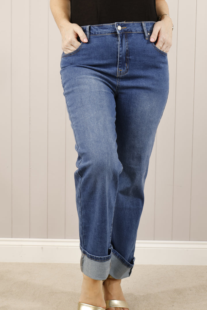 Annika Wide leg Dark Denim jeans