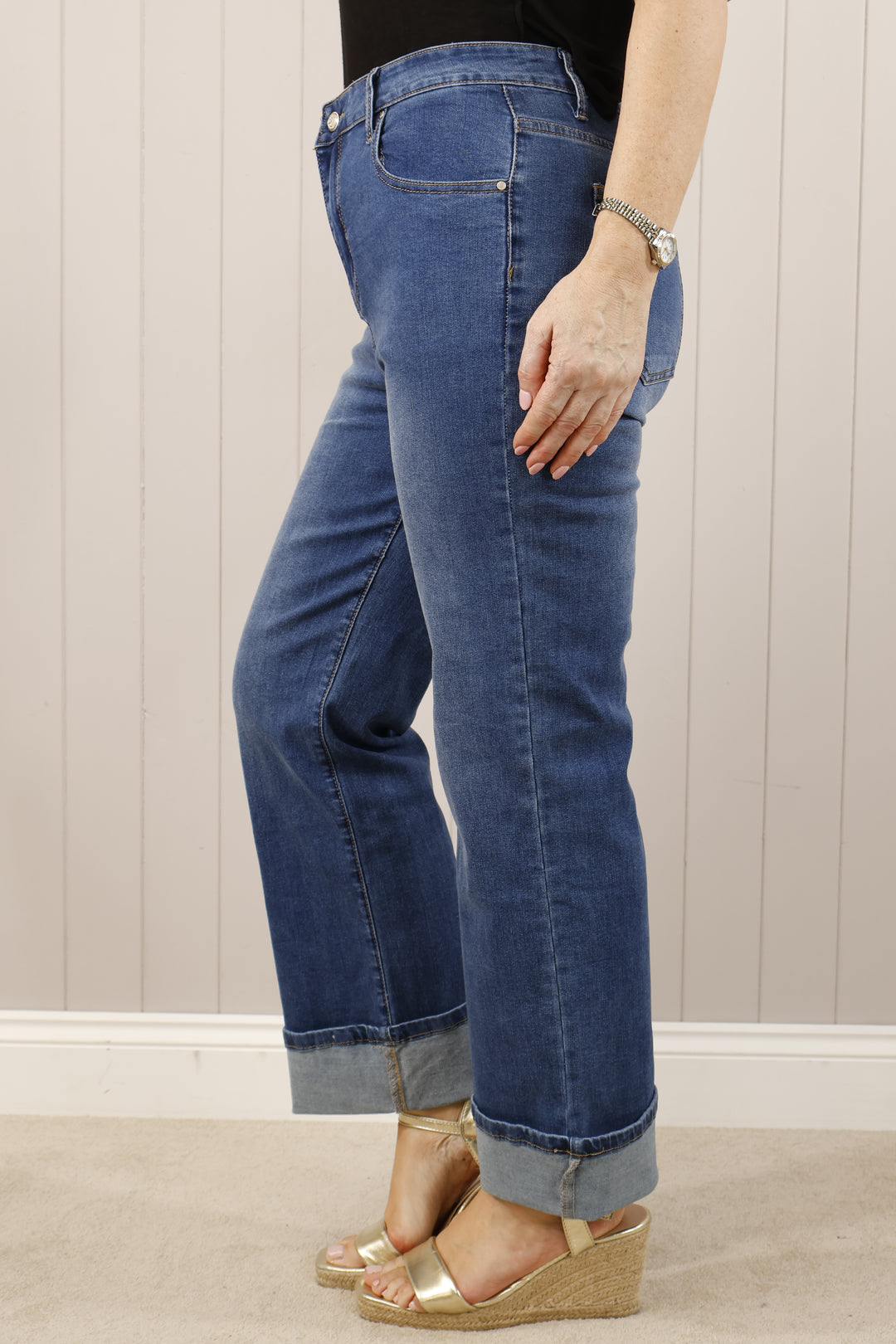 Annika Wide leg Dark Denim jeans