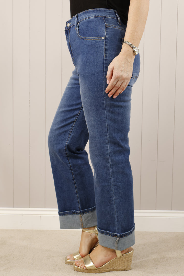 Annika Wide leg Dark Denim jeans