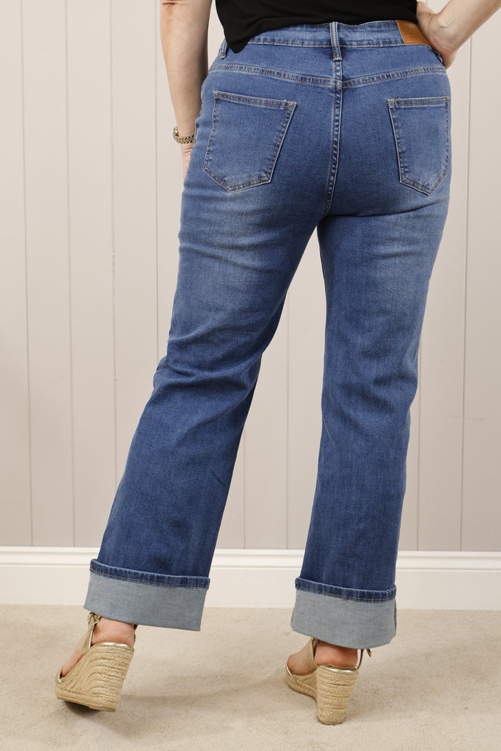 Annika Wide leg Dark Denim jeans