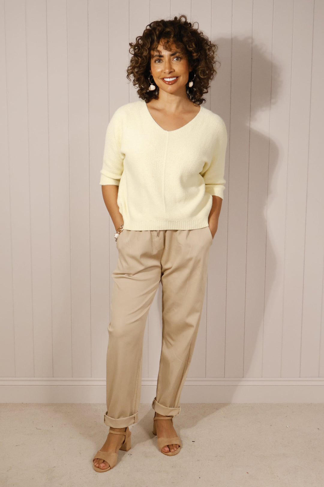 Camila Slouch Top Buttermilk