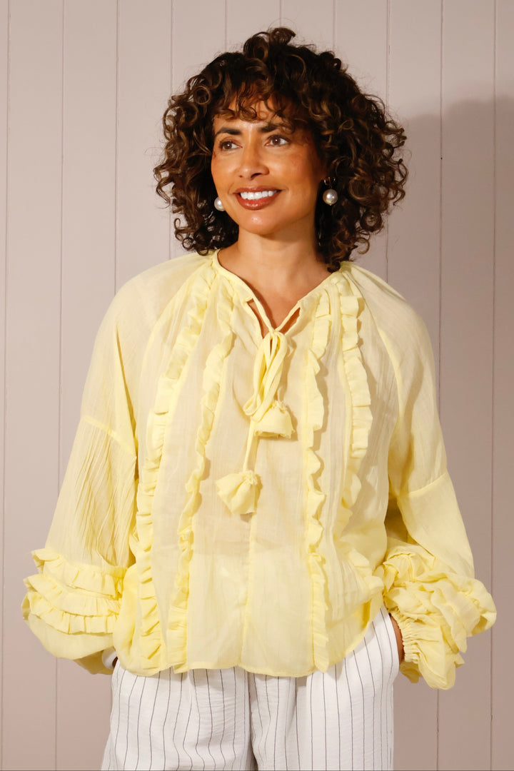 Jessie Rose Blouse Lemon