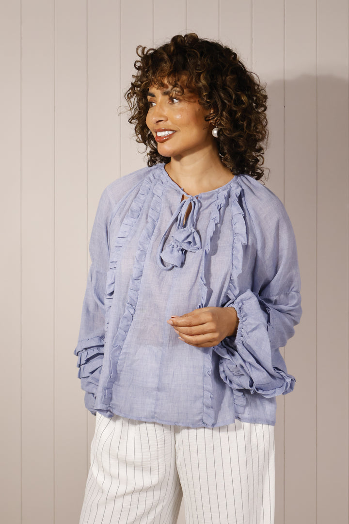 Jessie Rose Blouse Denim