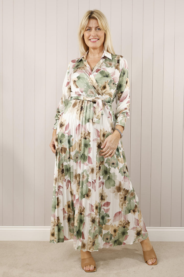 Buttercup Pleated Dress Pink