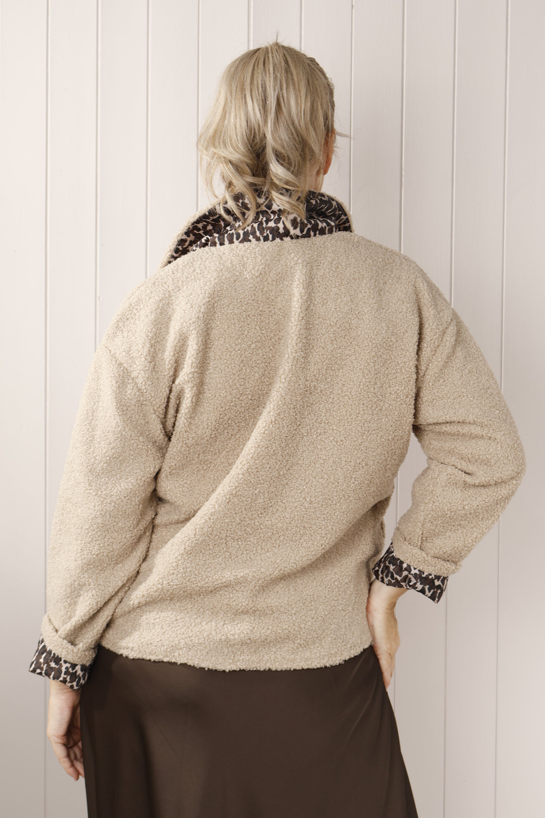 Elaine Teddy jacket Beige