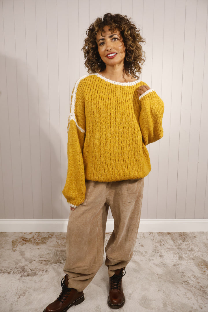 Samantha Oversized Jumper Mustard