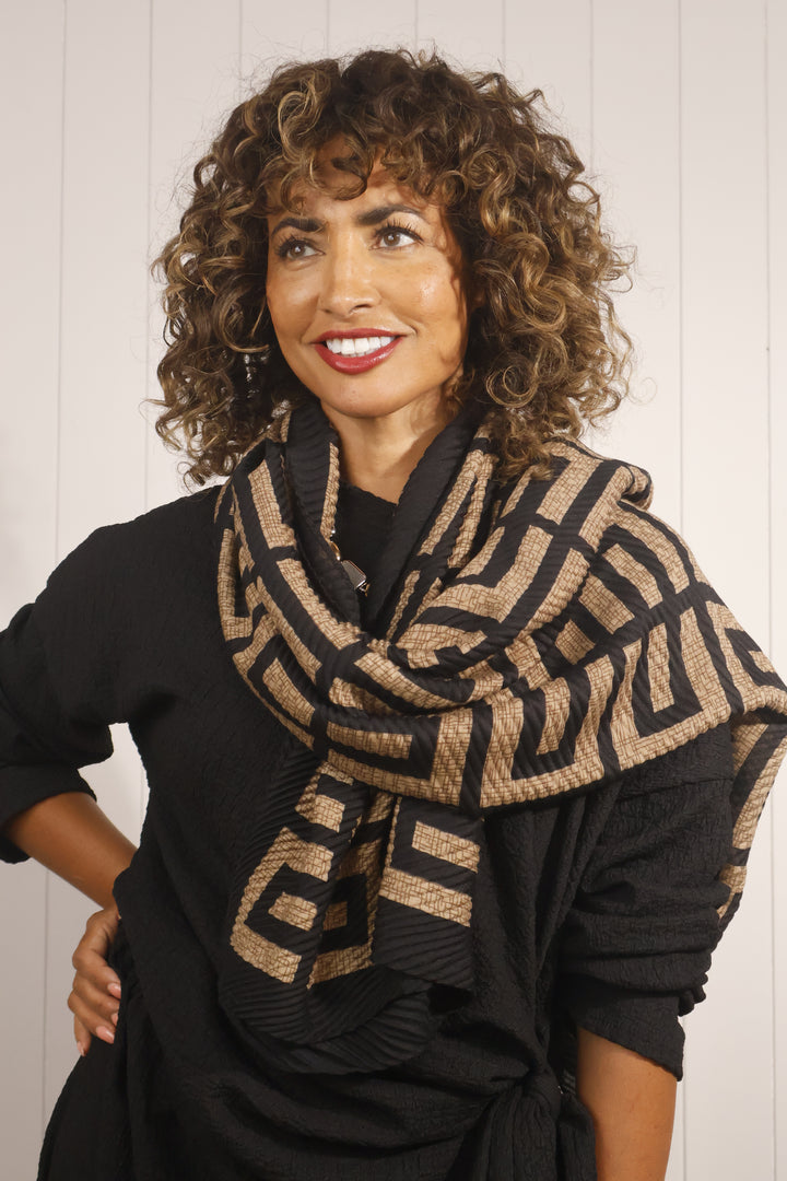 Crinkle Scarf Camel