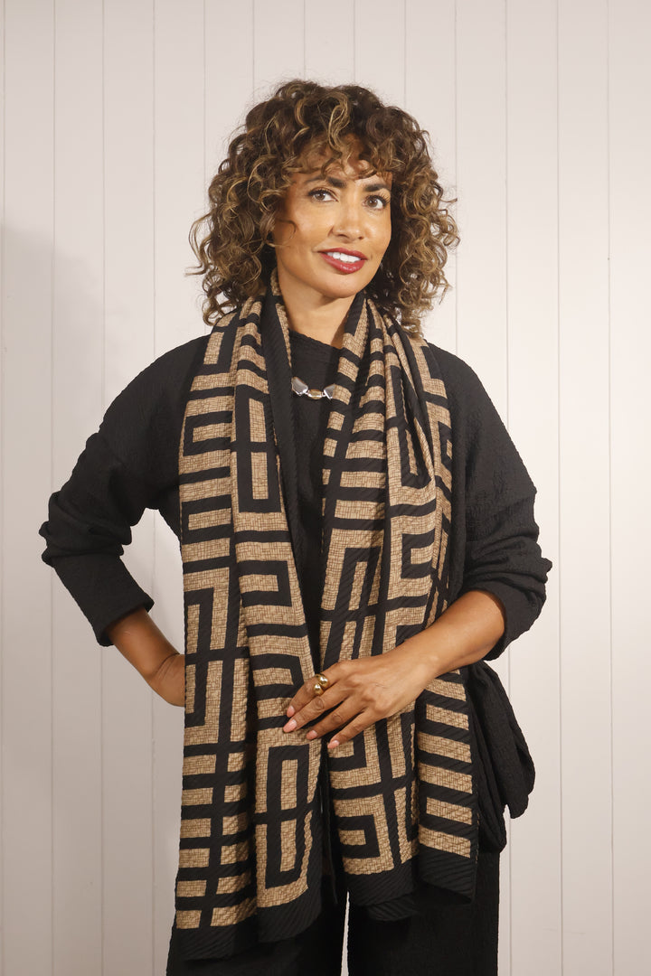 Crinkle Scarf Camel