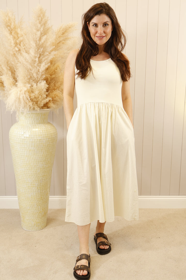 Venus Midi Dress Cream