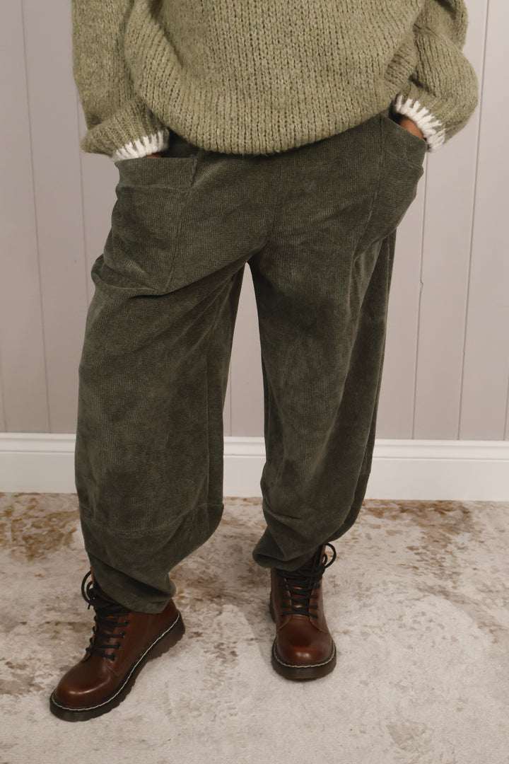 Tahlia Chenille Trousers Khaki