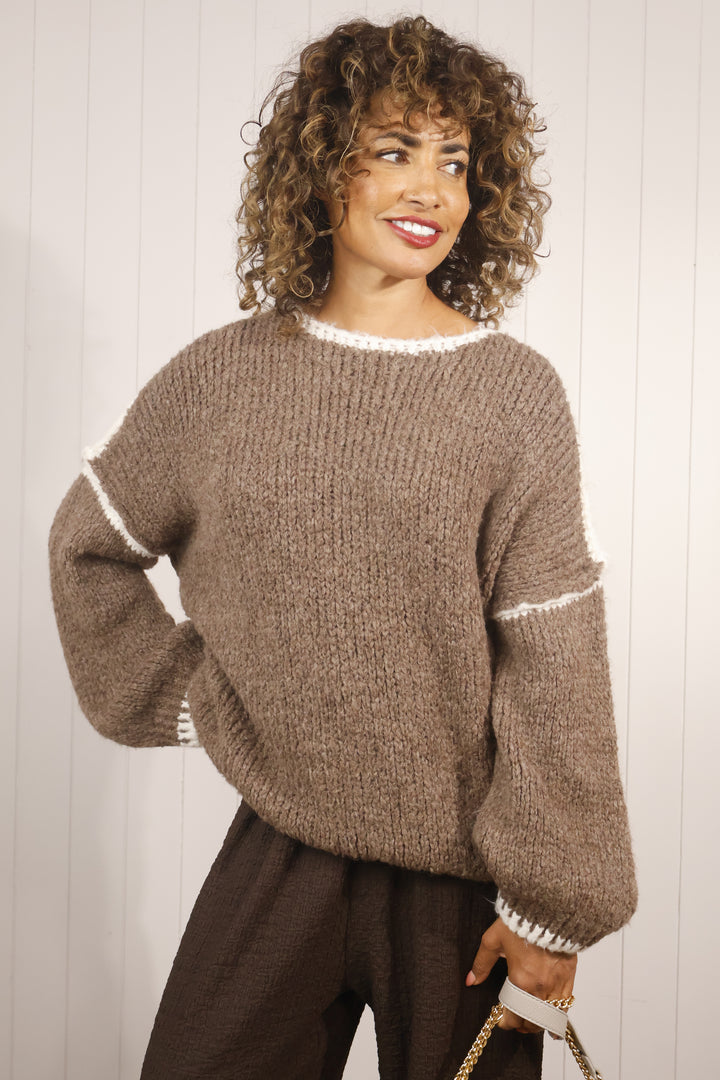 Samantha Oversized Jumper Mocha