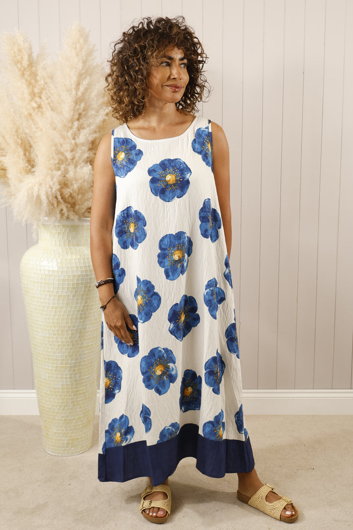Flory Floral Dress Blue
