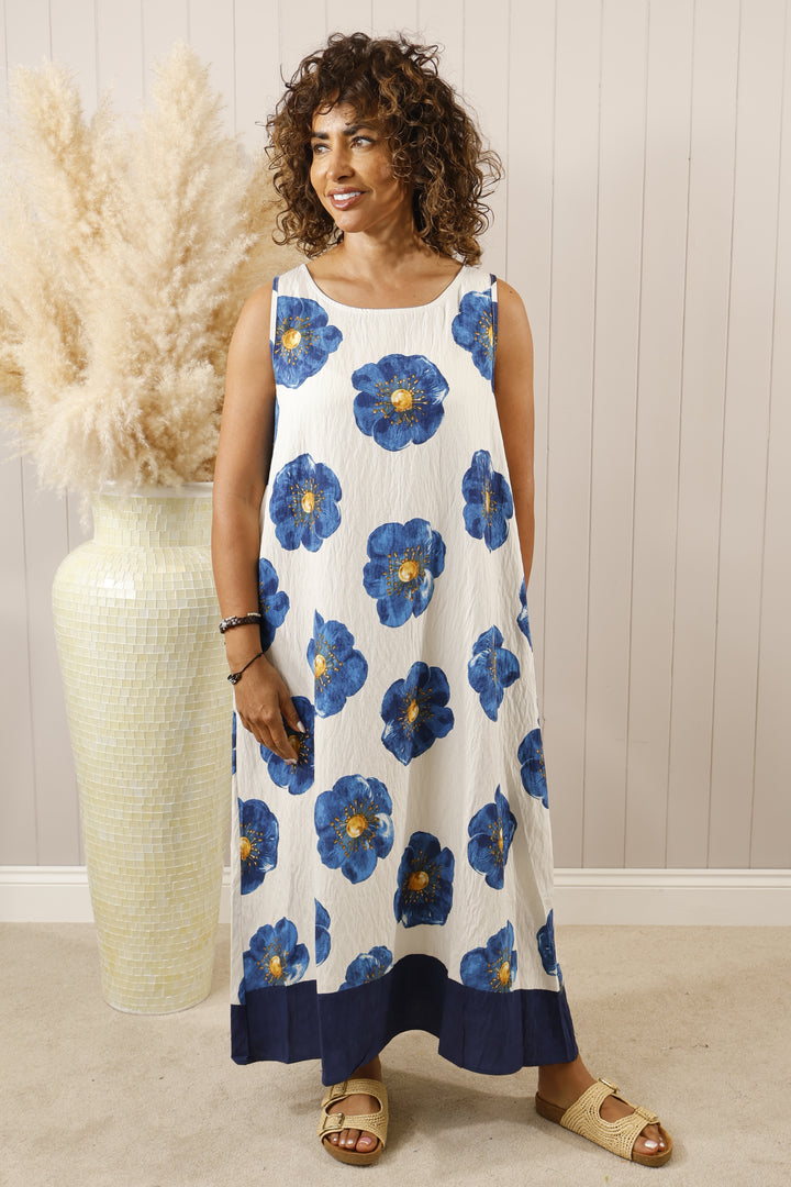 Flory Floral Dress Blue