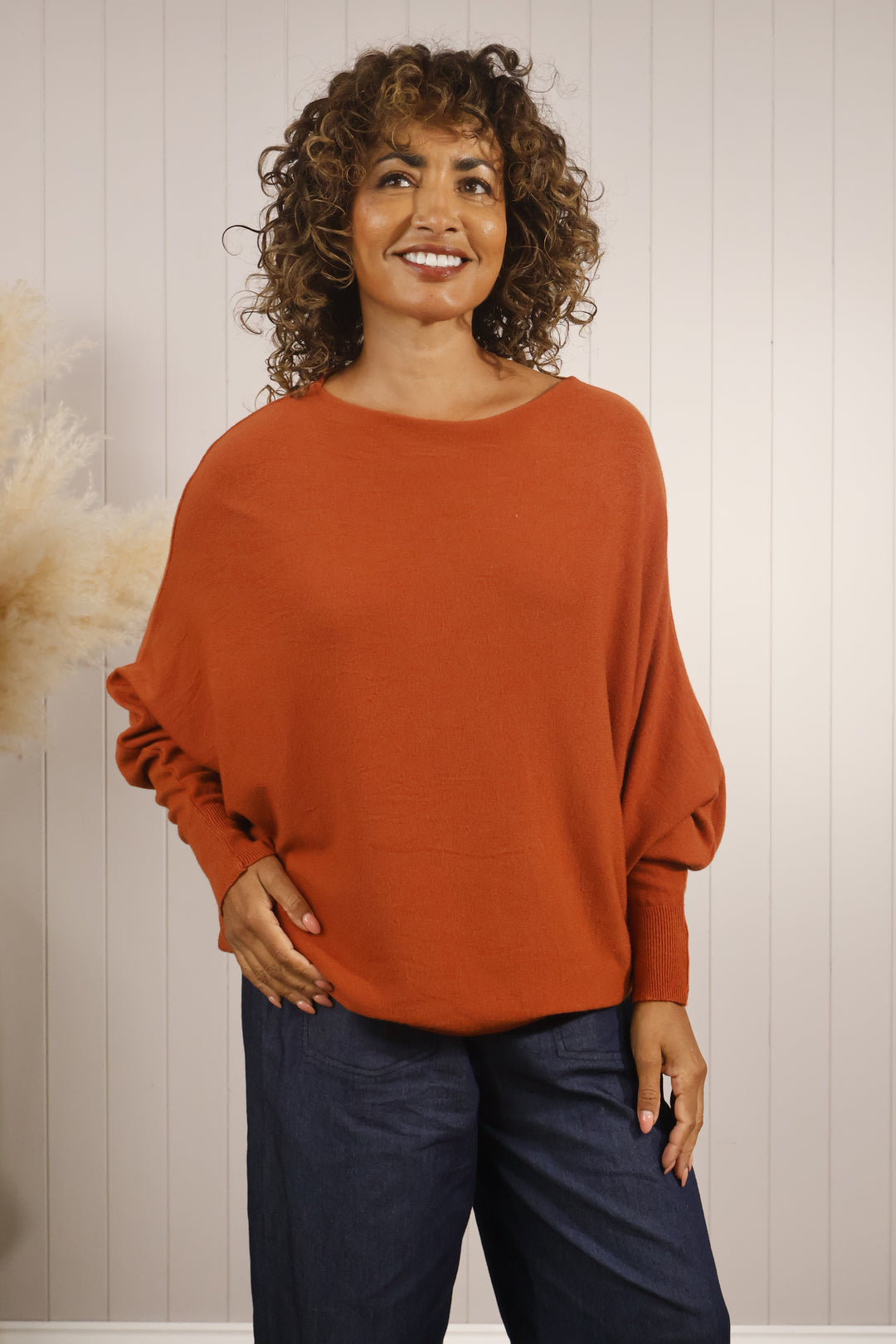 Rust Sadie Batwing Jumper