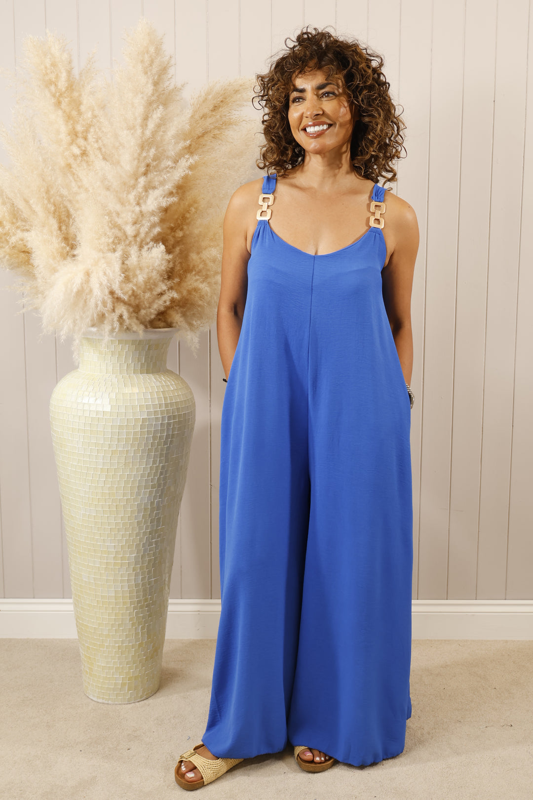 Buckle Jumpsuit Royal Blue
