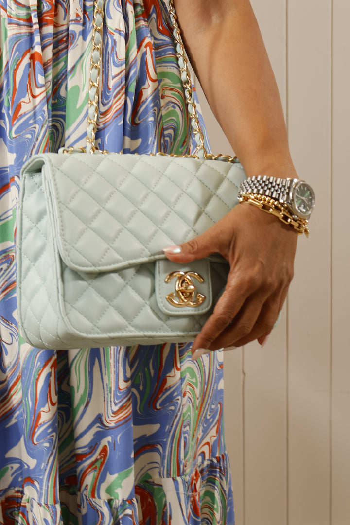Cora Quilted Handbag Duckegg