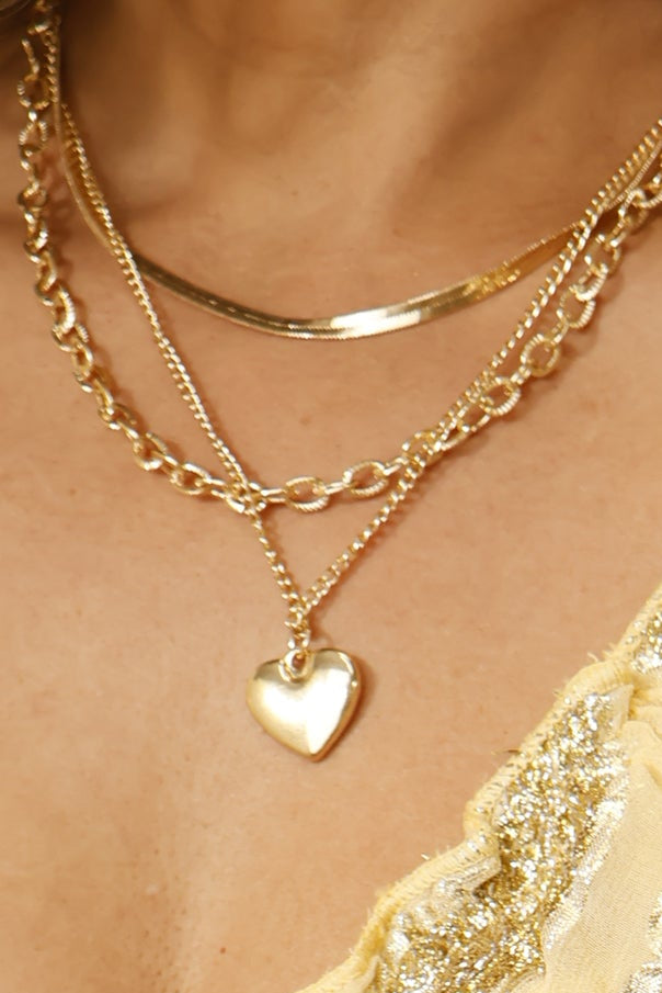 Tallulah Triple Necklace Gold