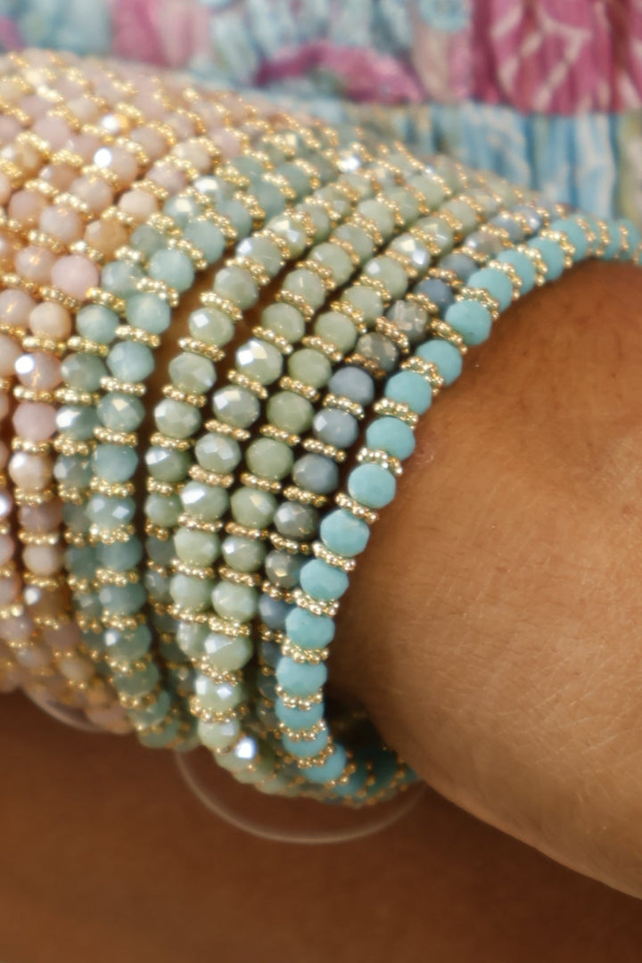 Bindi Beaded Bracelet Aqua