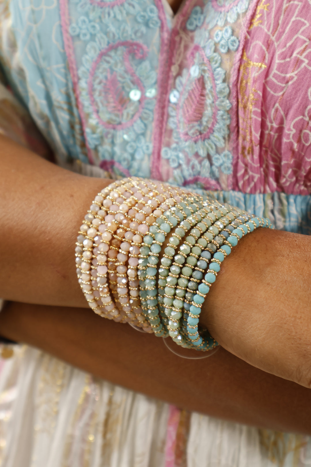 Bindi Beaded Bracelet Pink