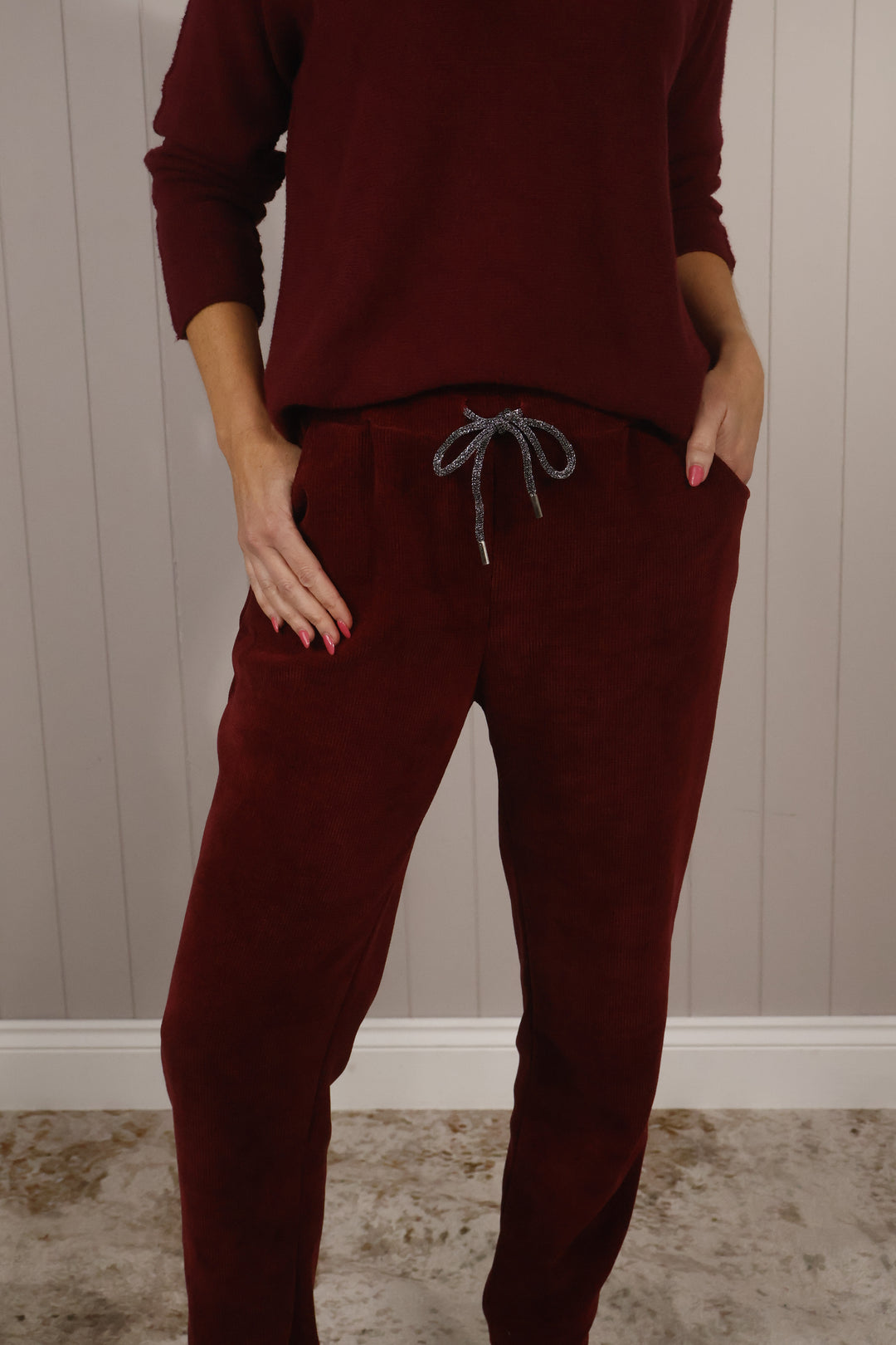 Chenille Magic Pants Wine