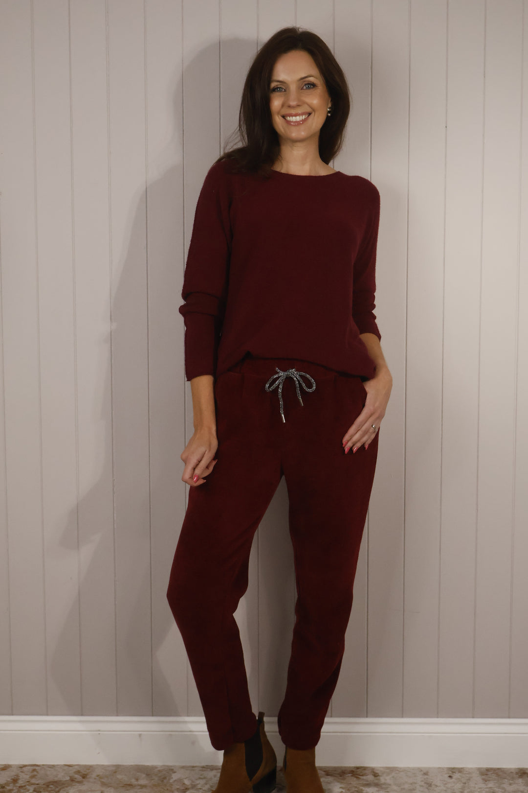 Chenille Magic Pants Wine