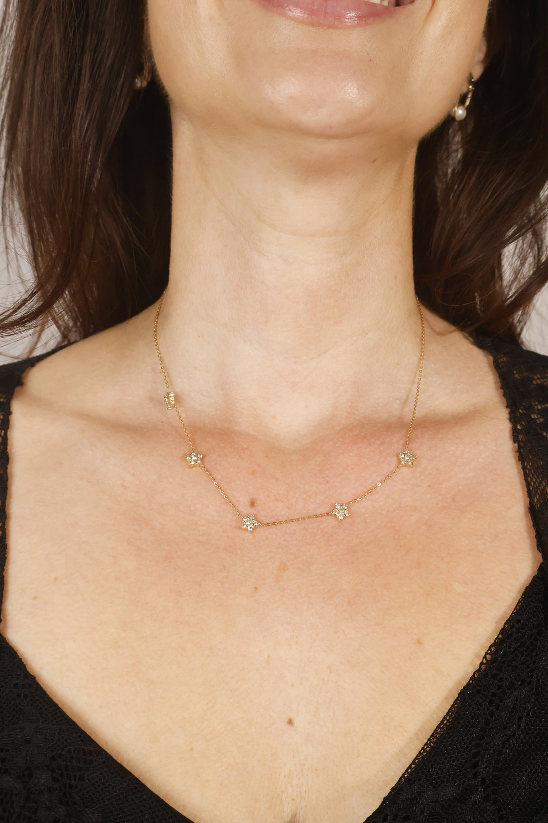 Crystal Star Choker Necklace