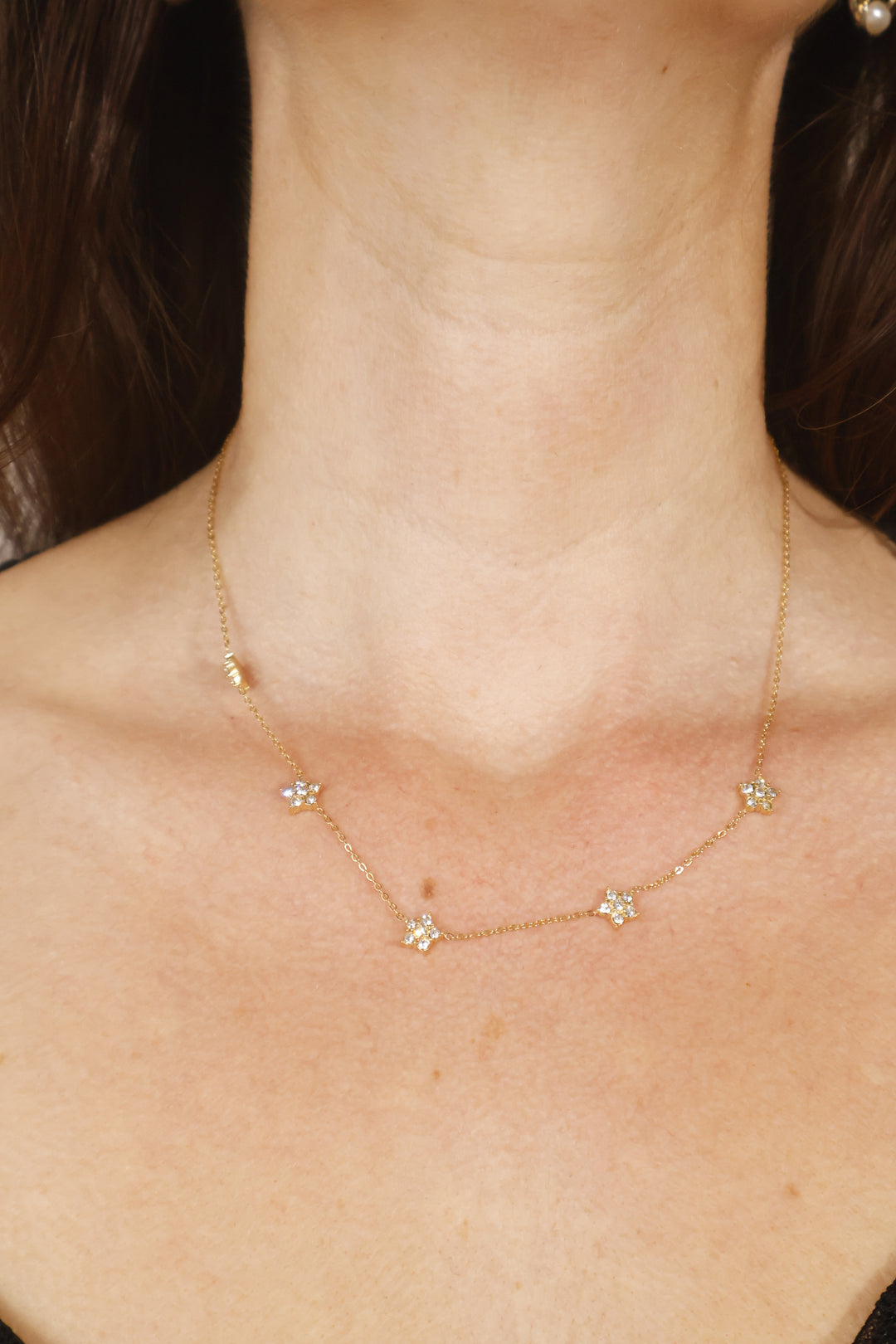 Crystal Star Choker Necklace