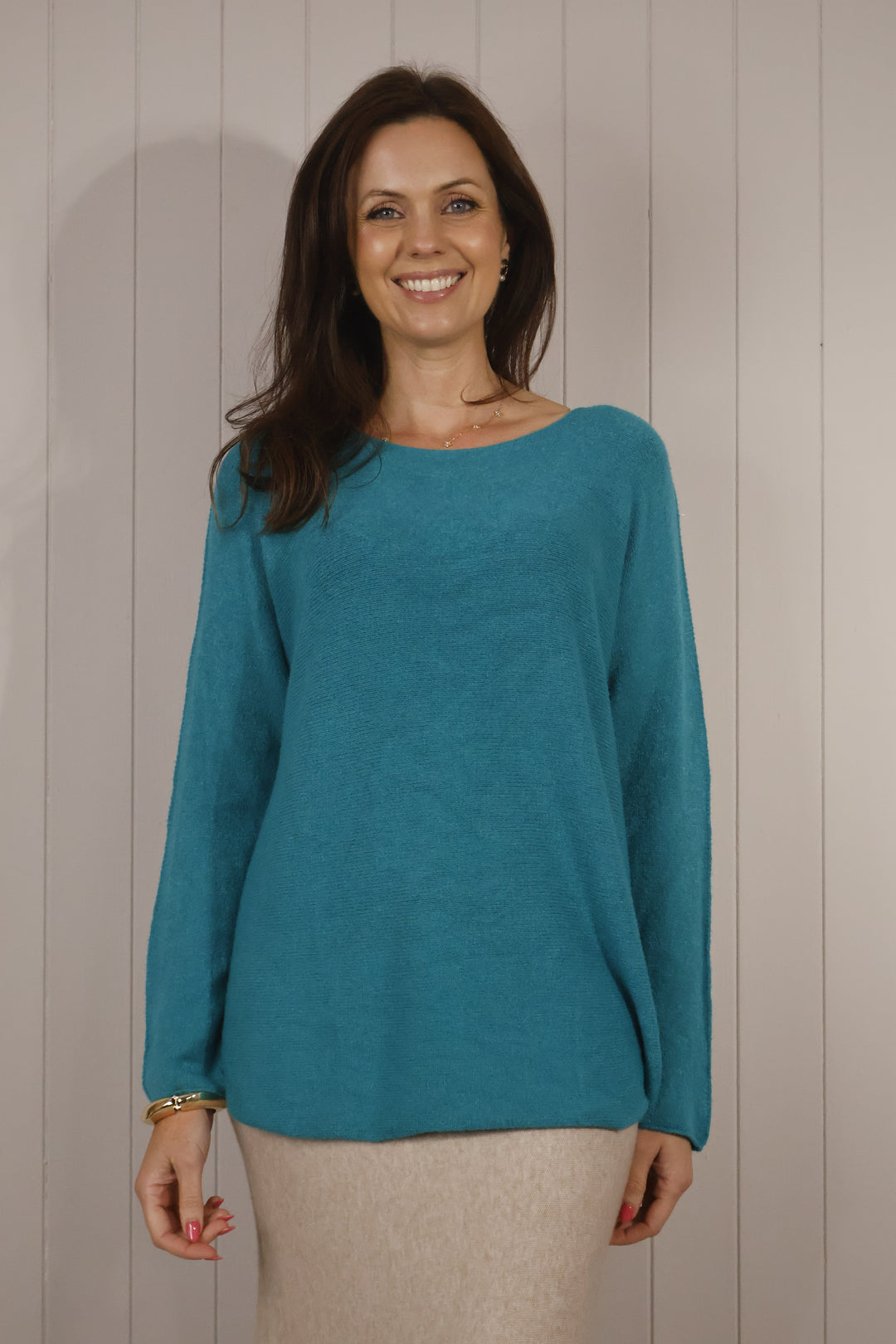 Anabelle Round Neck Jumper Teal