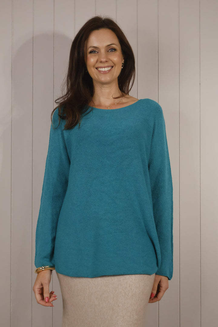 Anabelle Round Neck Jumper Teal
