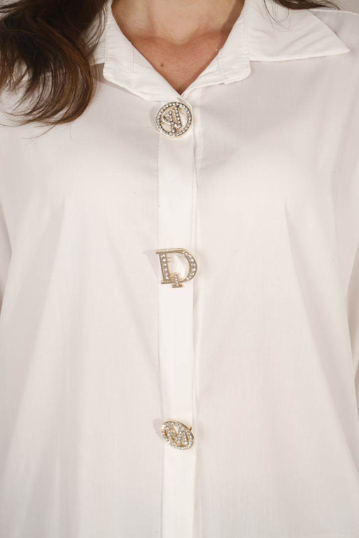 Diora Cotton Shirt White