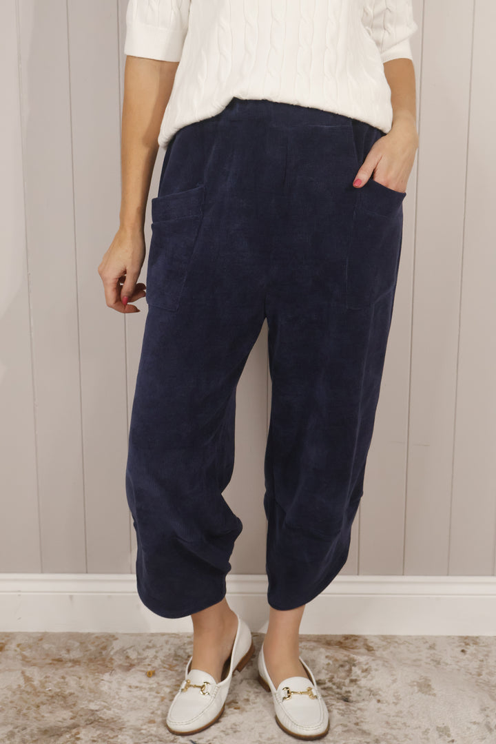 Tahlia Chenille Trousers Navy