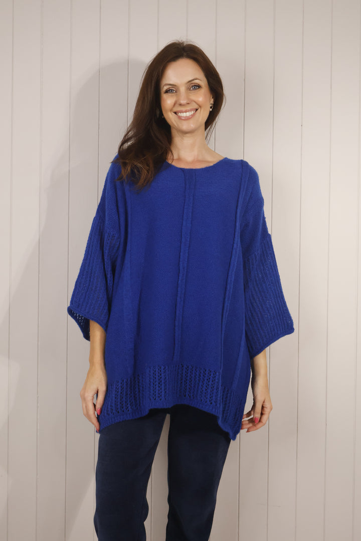 Paulina Panel Jumper Royal Blue