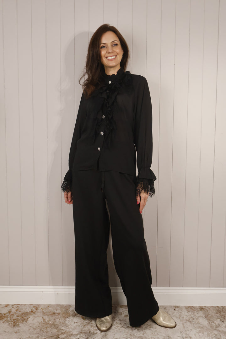 Lena Wide Leg Trousers Black