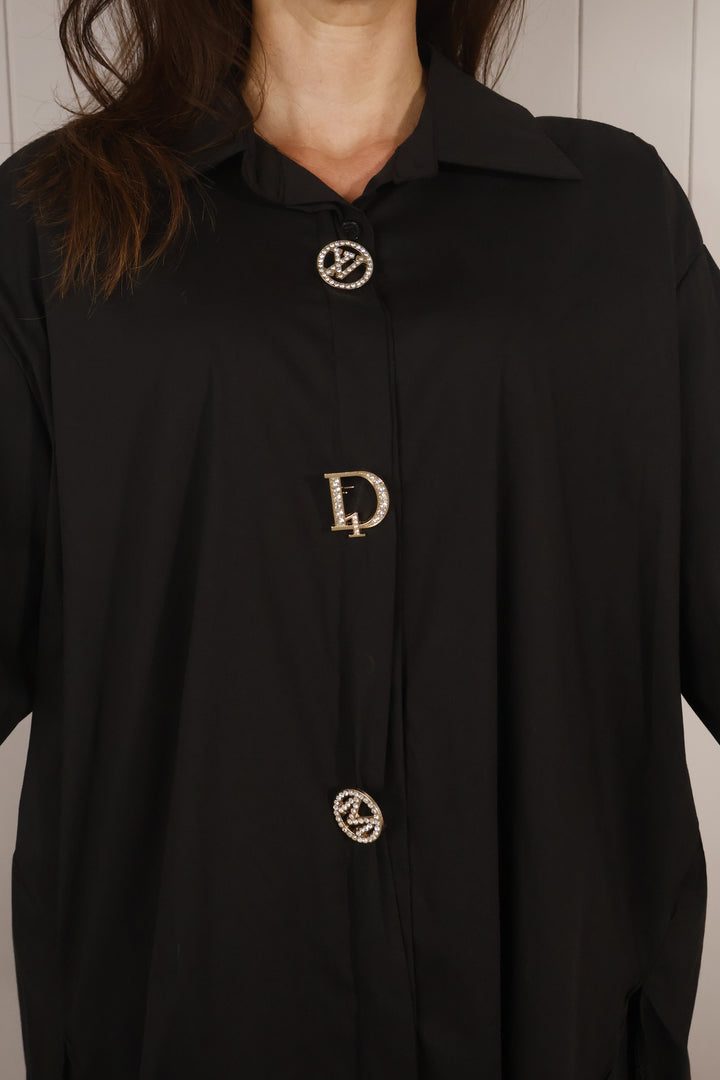 Diora Cotton Shirt Black