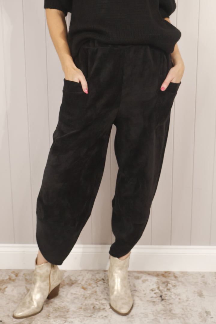 Tahlia Chenille Trousers Black