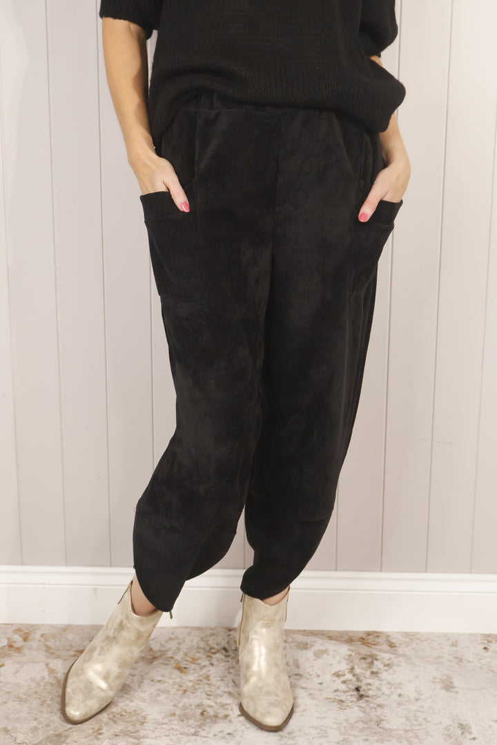 Tahlia Chenille Trousers Black
