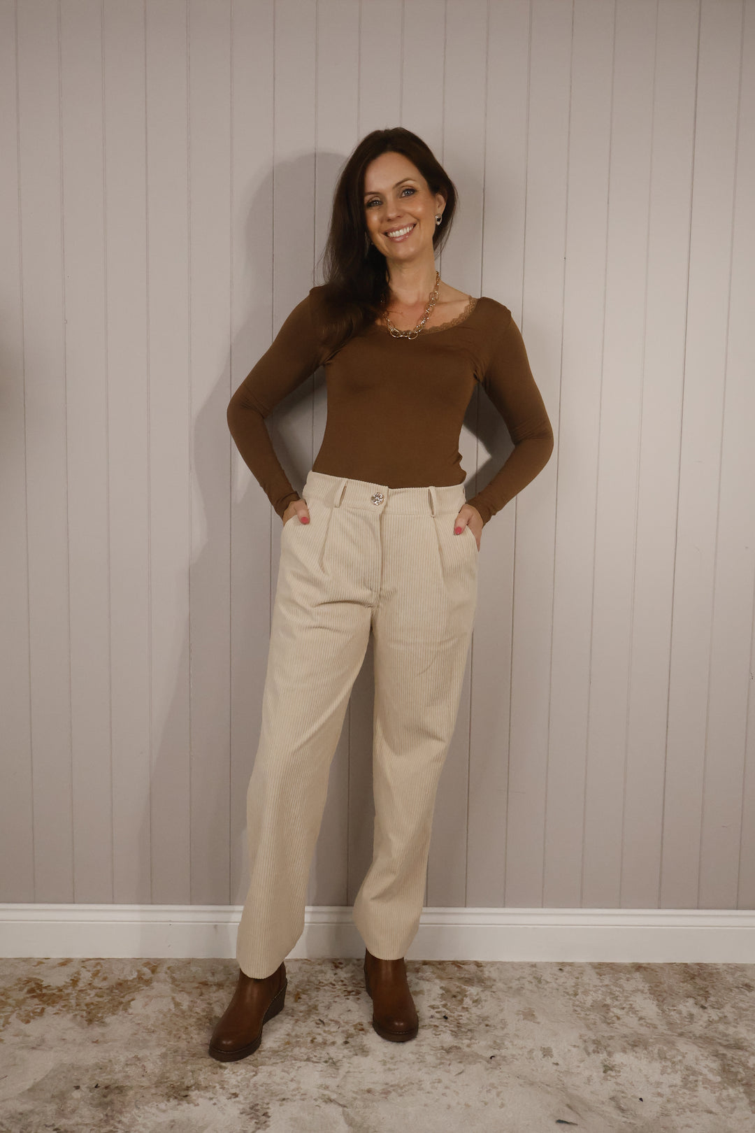 Cara Cord Trousers Cream