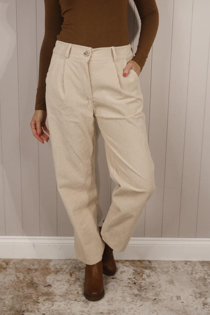 Cara Cord Trousers Cream