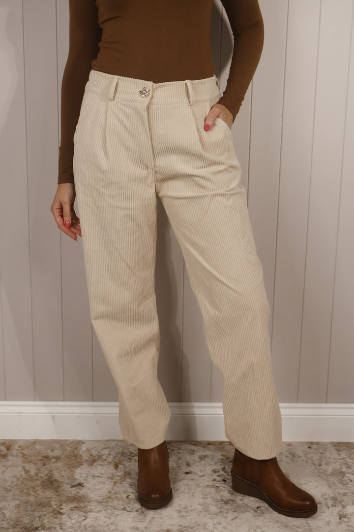 Cara Cord Trousers Cream
