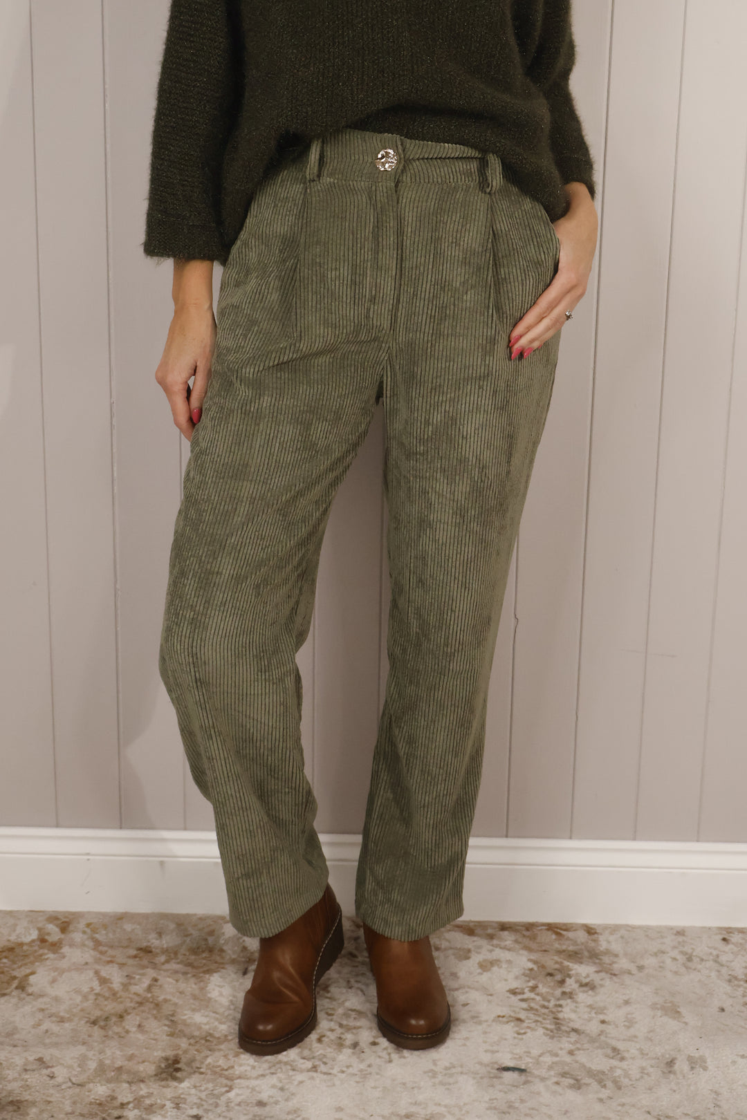 Cara Cord Trousers Khaki