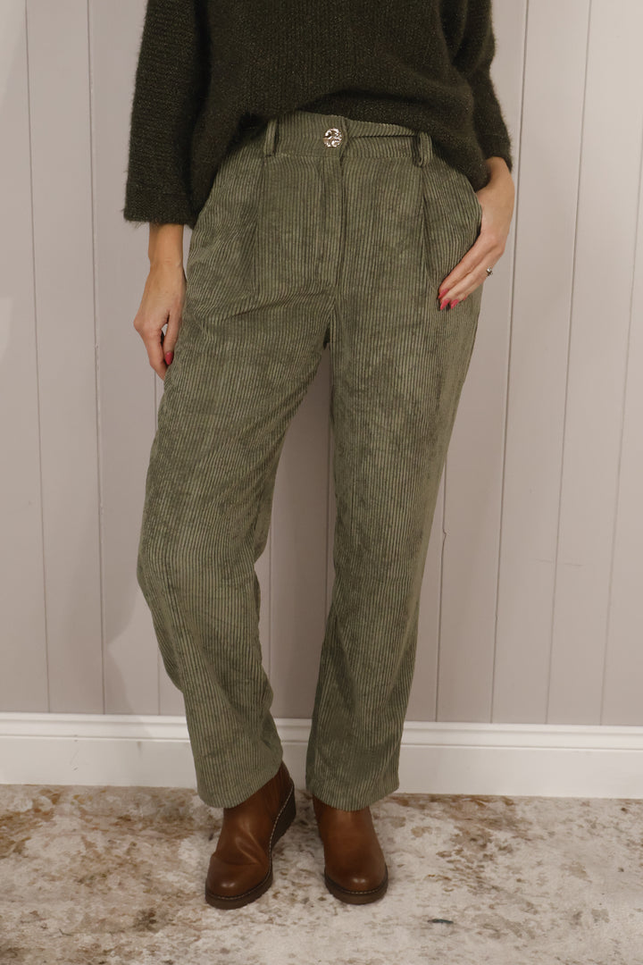 Cara Cord Trousers Khaki
