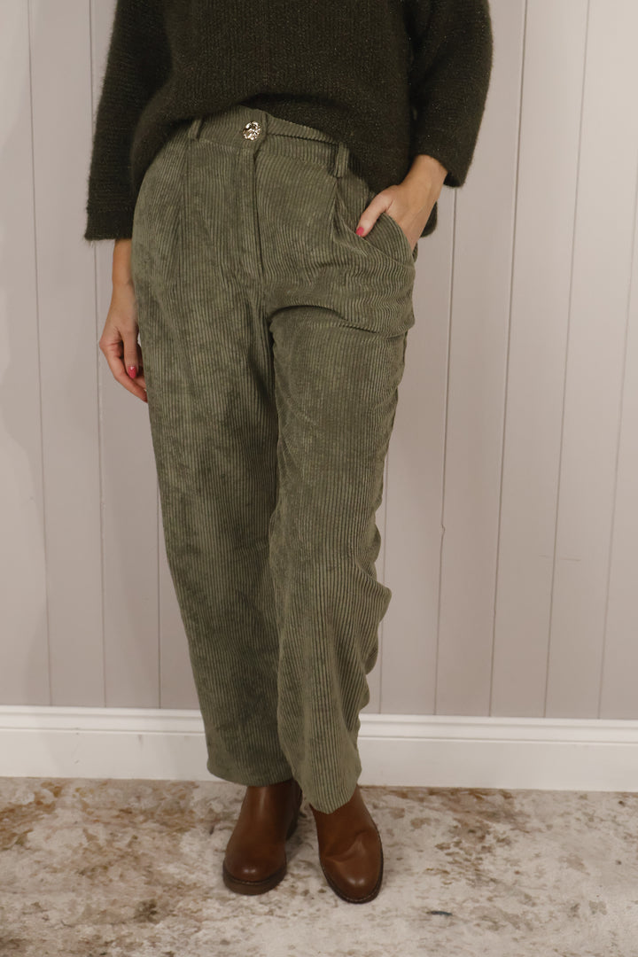 Cara Cord Trousers Khaki
