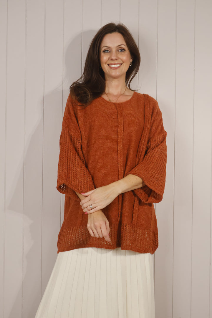Paulina Oversize Jumper Rust
