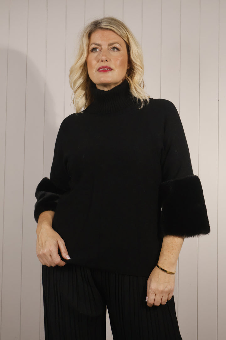 Isabelle Cowl Luxe Jumper Black