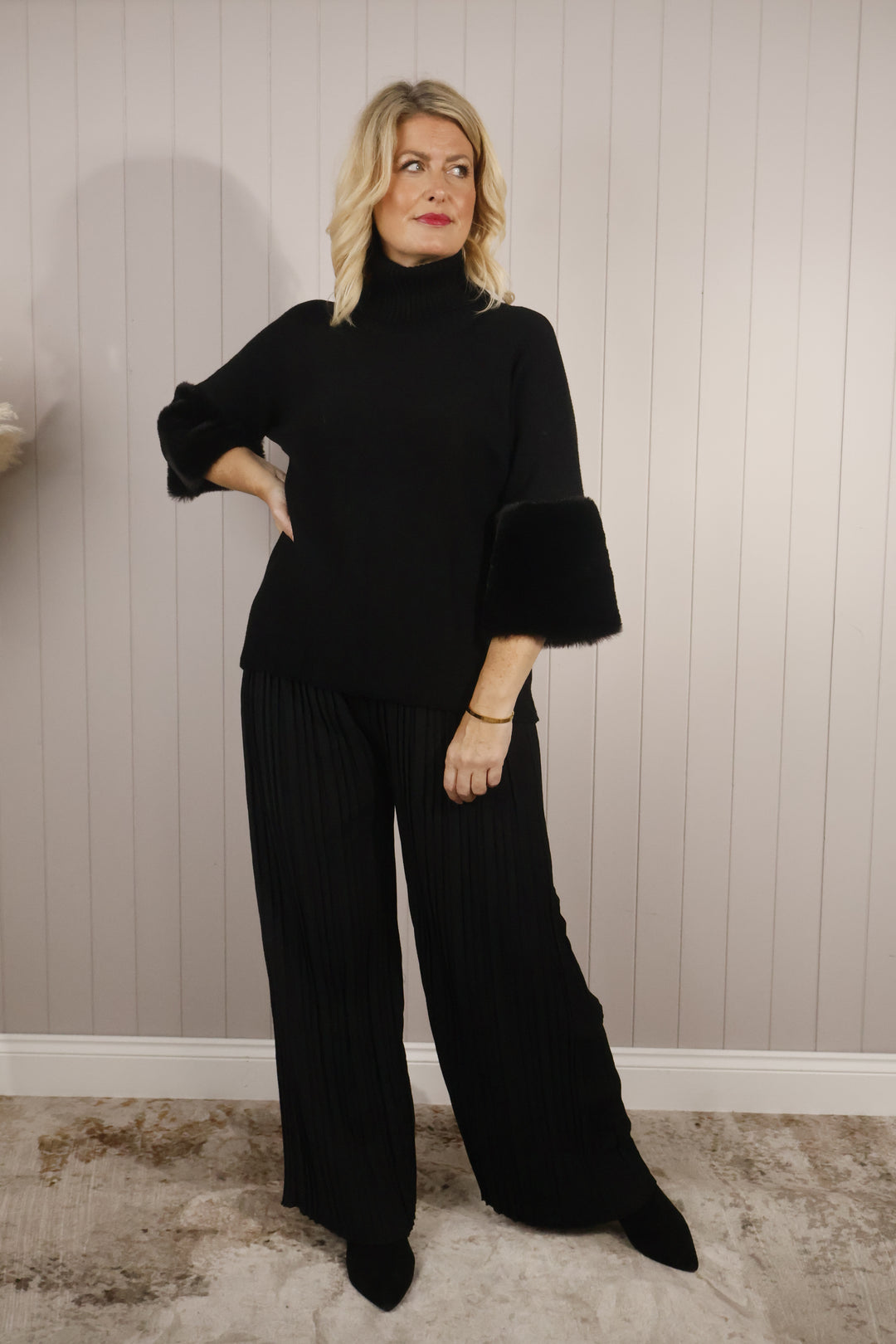 Isabelle Cowl Luxe Jumper Black