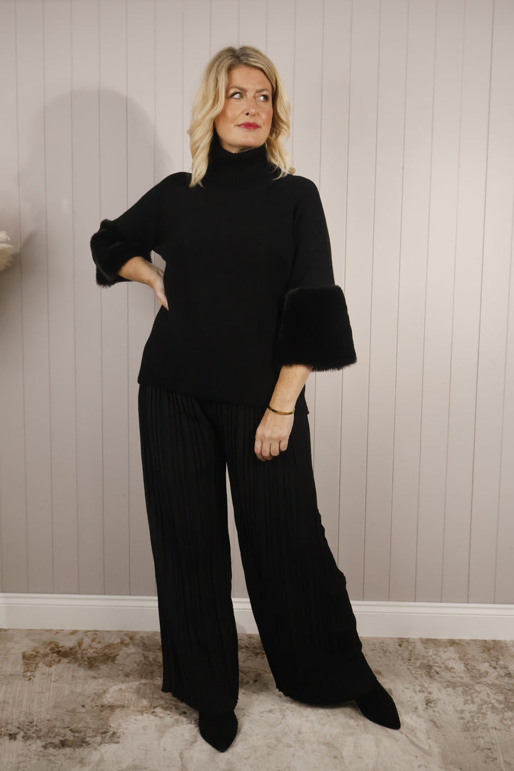 Isabelle Cowl Luxe Jumper Black