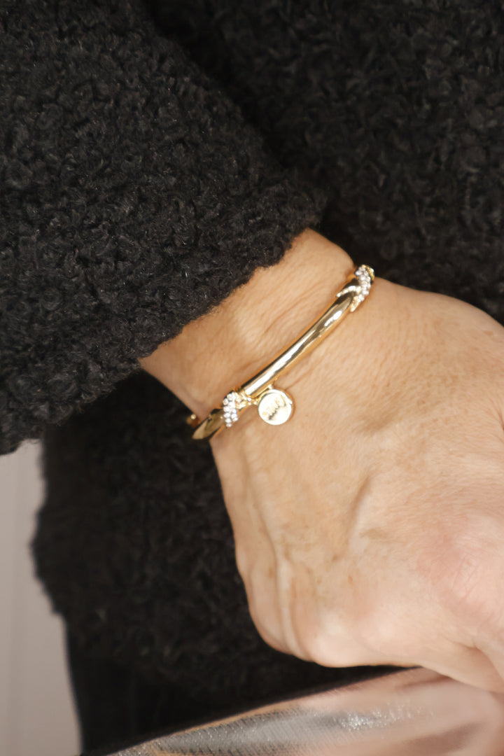 Camila Cross Bangle Gold